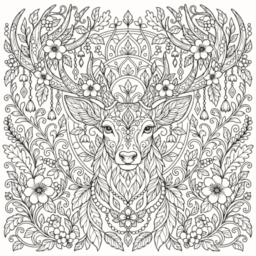 Coloriage Cerf majestueux