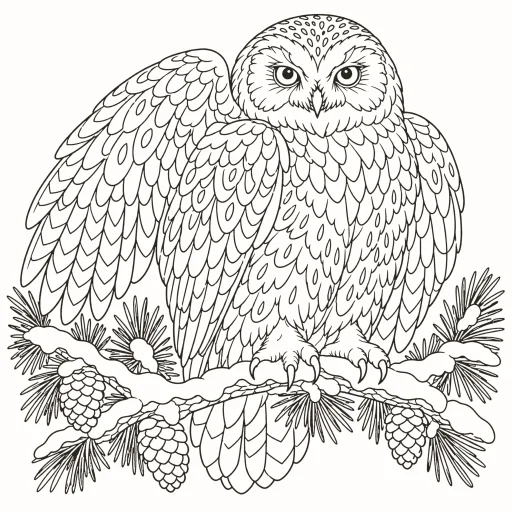 Coloriage Chouette des neiges