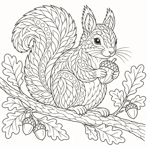 Coloriage Écureuil