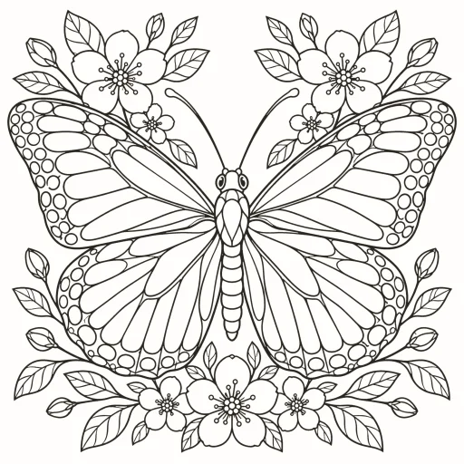 Coloriage Papillon monarque
