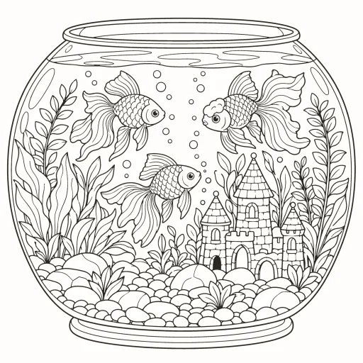 Aquarium coloring page