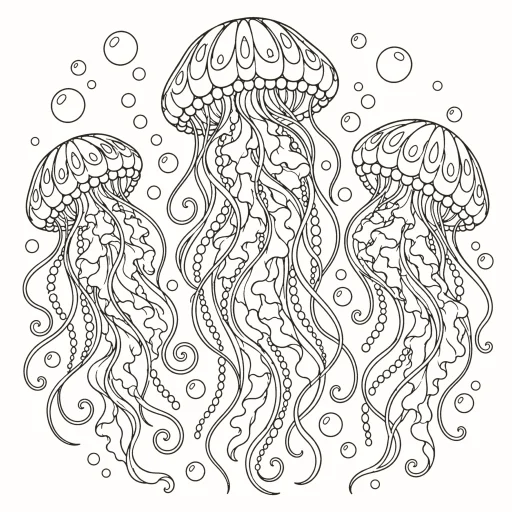Coloriage Méduses dansantes