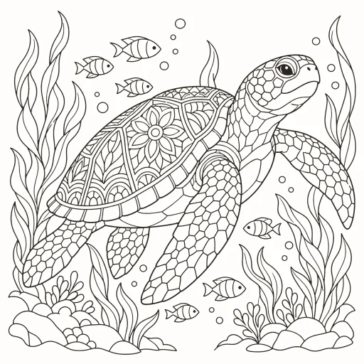 Sea turtle coloring page