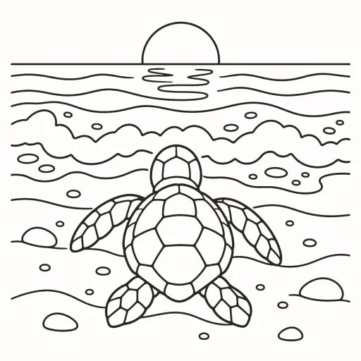 Coloriage Petite tortue