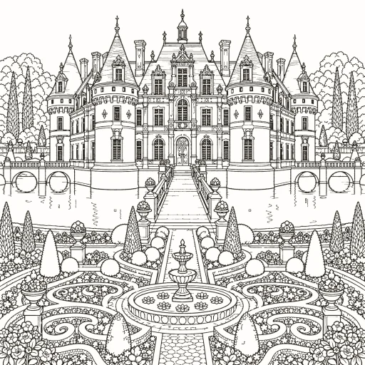 Coloriage Château de la Loire