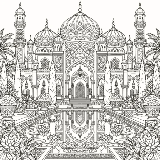 Coloriage Coupoles orientales