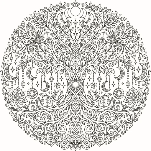Coloriage Arbre de vie