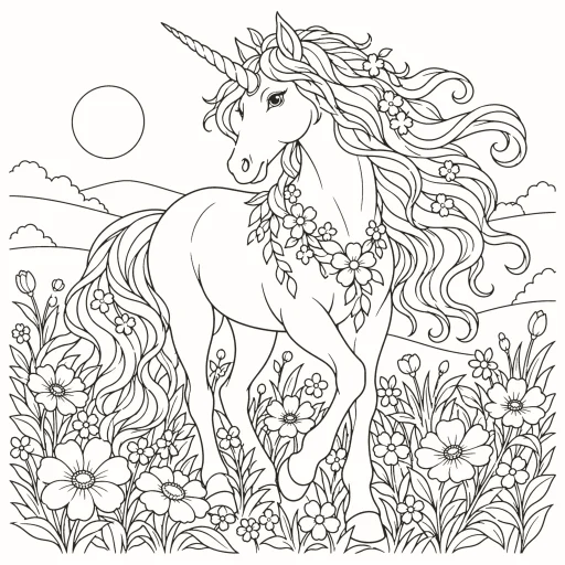 Coloriage Licorne