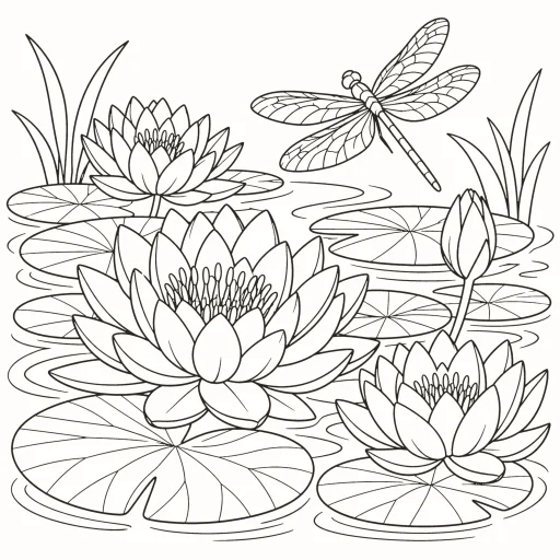 Disegno da colorare: Ninfee