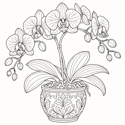 Coloriage Orchidée