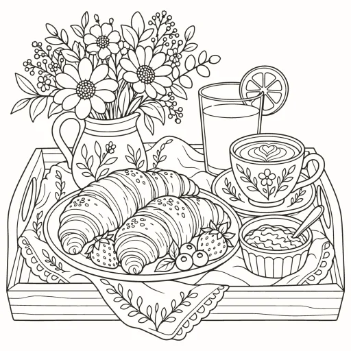 Coloriage Petit-déjeuner