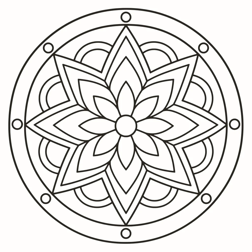 Sand star coloring page, line art to print