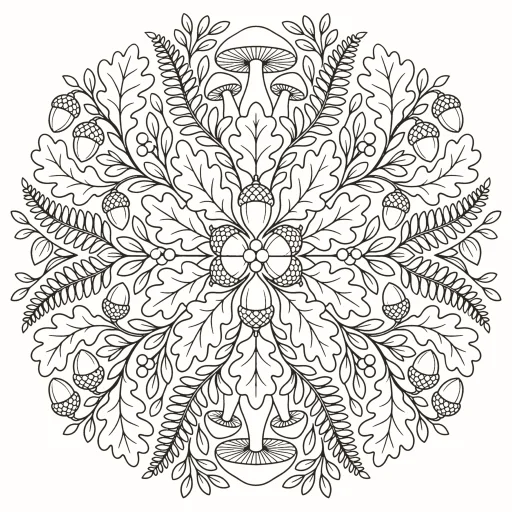Coloriage Mandala de la forêt