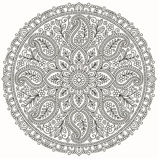 Coloriage Mandala mehndi