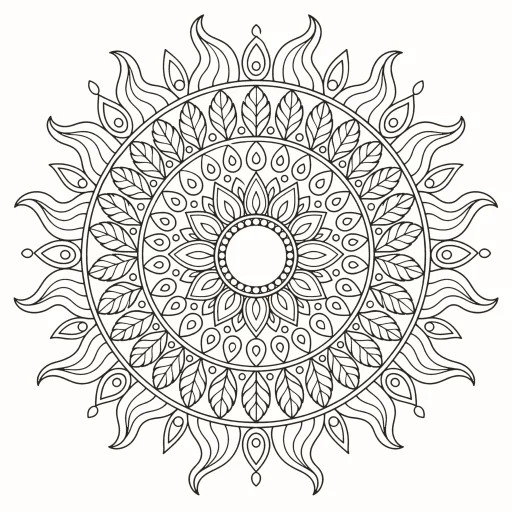 Coloriage Soleil intérieur