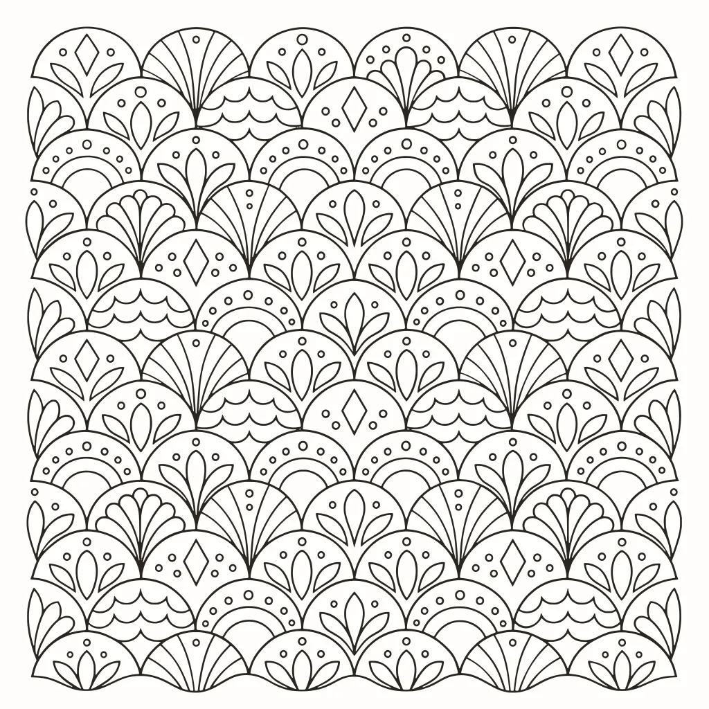 Scales coloring page, line art to print