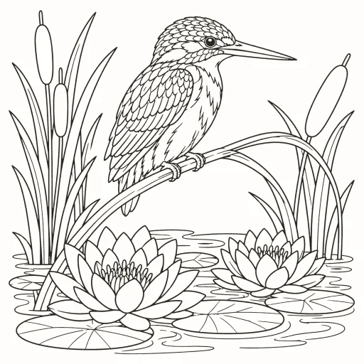 Ausmalbild Eisvogel