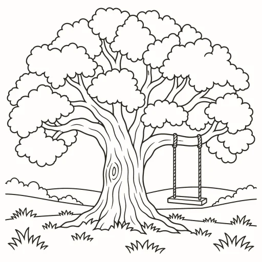 Coloriage Grand chêne