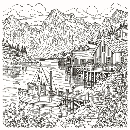 Coloriage Fjord