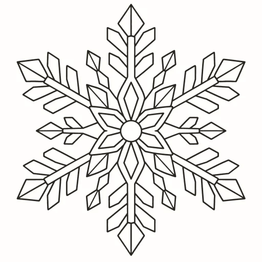 Ausmalbild Schneeflocke