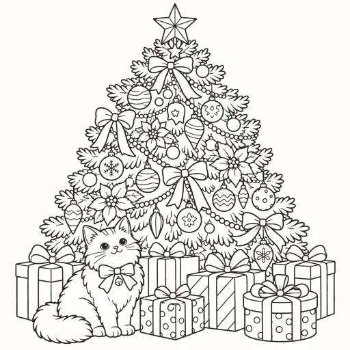 Ausmalbild Weihnachtsbaum