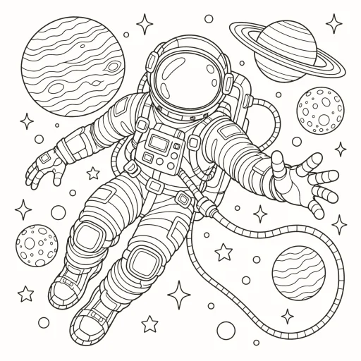 Coloriage Astronaute