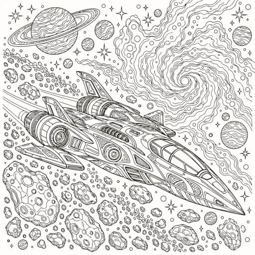 Explorer ship coloring page