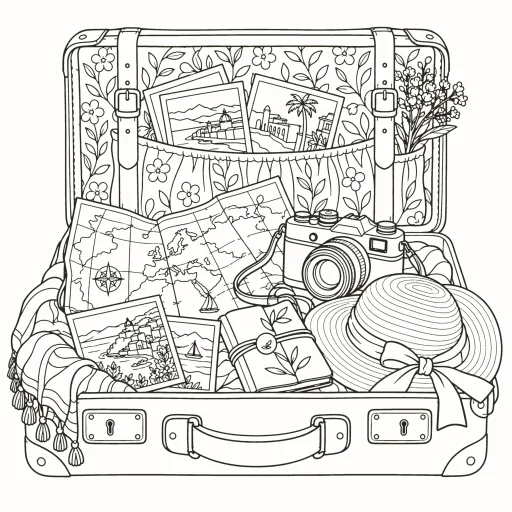 Coloriage Valise de voyage